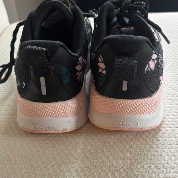 Under Armour Women's Black Floral Sneakers - Picture 7 of 7